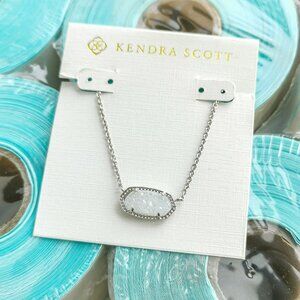 Kendra Scott Elisa Drusy Necklace Silver